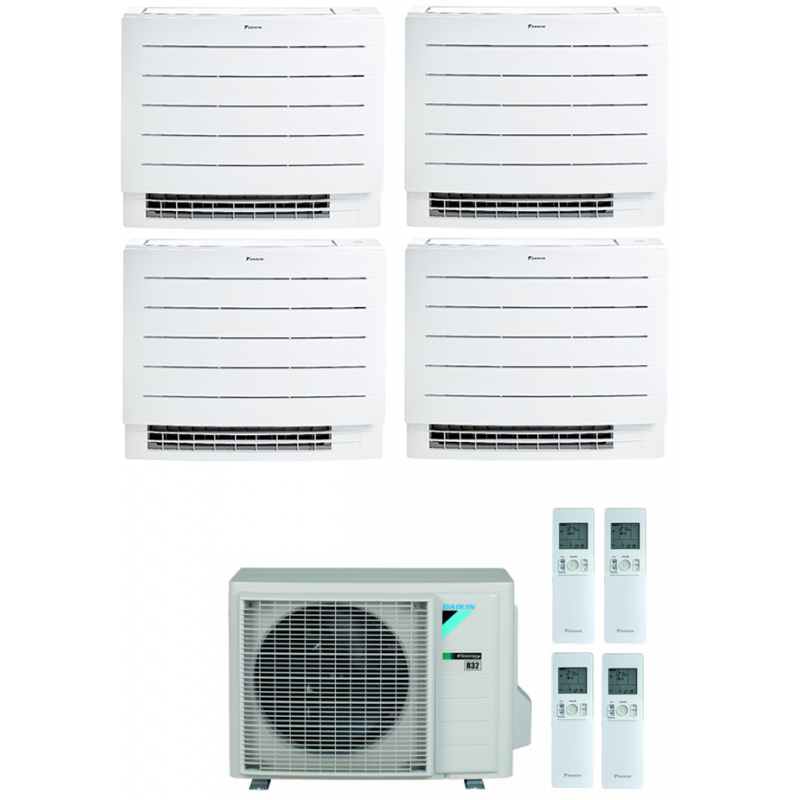 Condizionatore Daikin Quadri Split A Pavimento Perfera Floor 12000+12000+12000+12000 Btu Wifi Inverter 4Mxm80N A+++