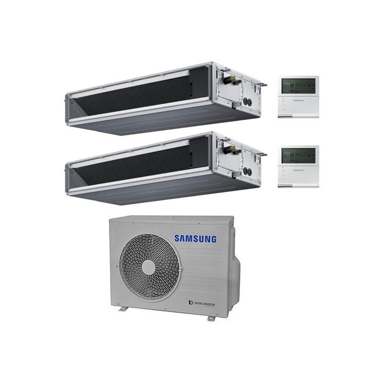 condizionatore samsung canalizzabile dual split 900012000 btu aj050txj2kg r32 bassamedia prevalenza a