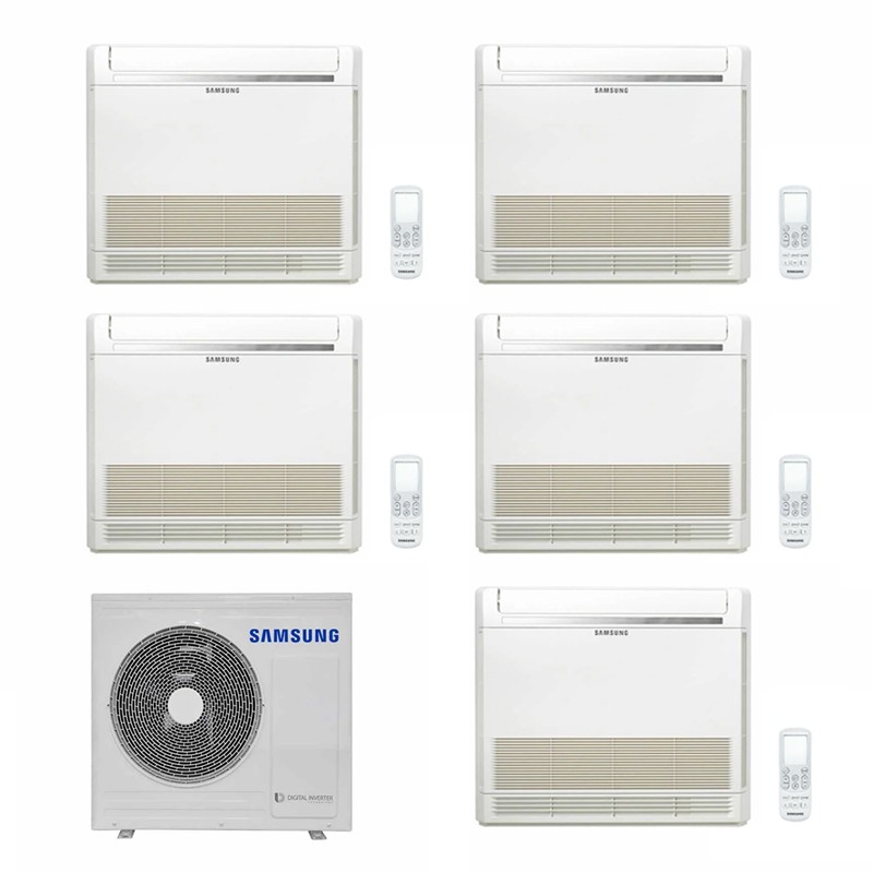 condizionatore samsung penta split console a pavimento 90009000120001200018000 btu inverter aj100txj5kg eu