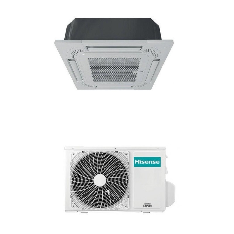 hisense condizionatore a cassetta 4 vie monosplit inverter gas r32 9000 btu a plus plus 2